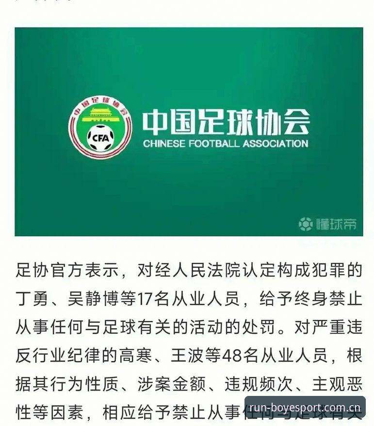 博业体育在线玩手机版 中国足协第三批禁足名单深度评测:65人遭重罚,足球反腐风暴再升级